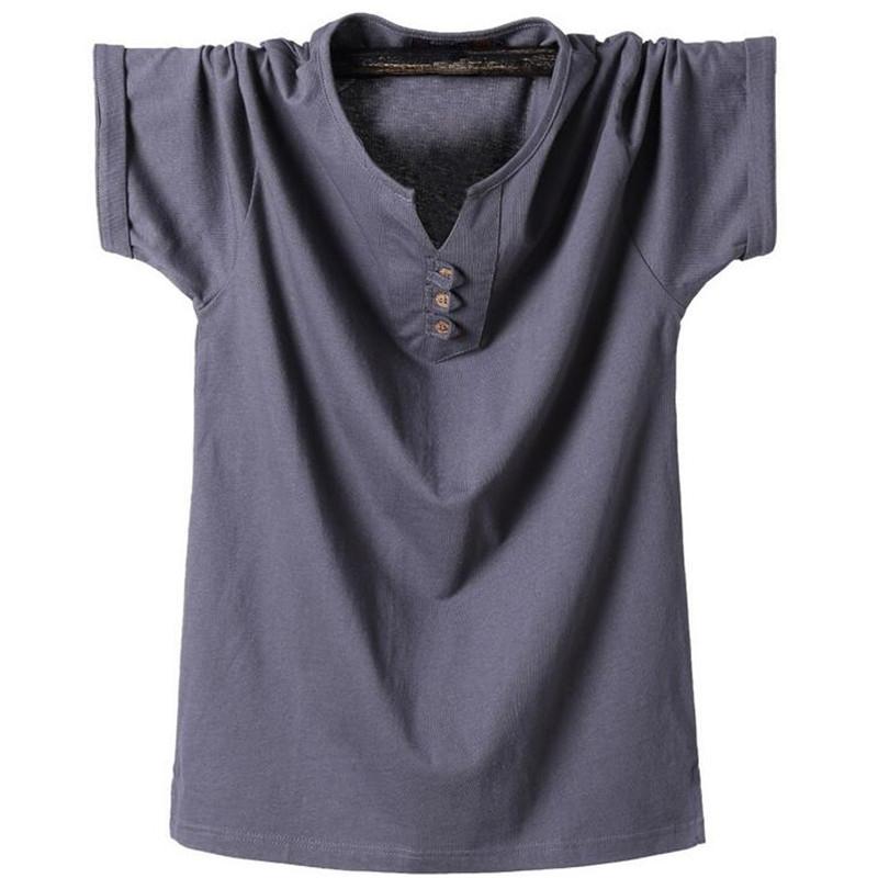 Split V-Neck T-Shirt