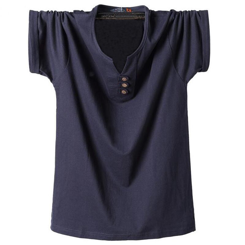 Split V-Neck T-Shirt