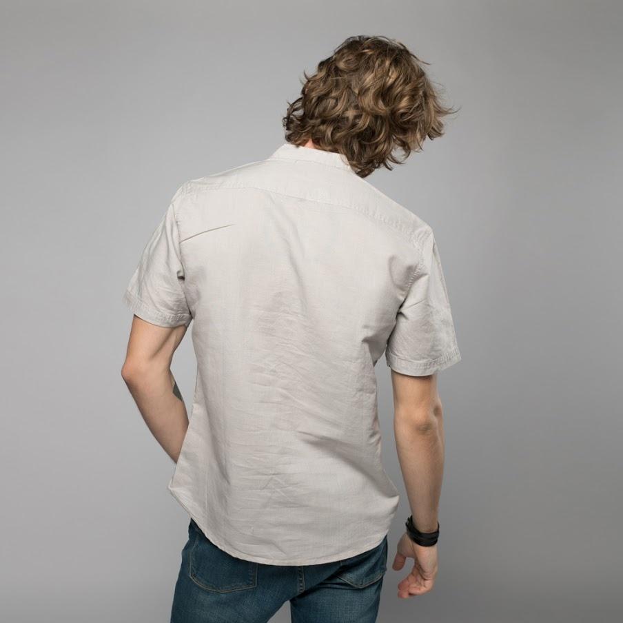 Nip/Kit Design - Mandarin Collar Linen Blend Shirt