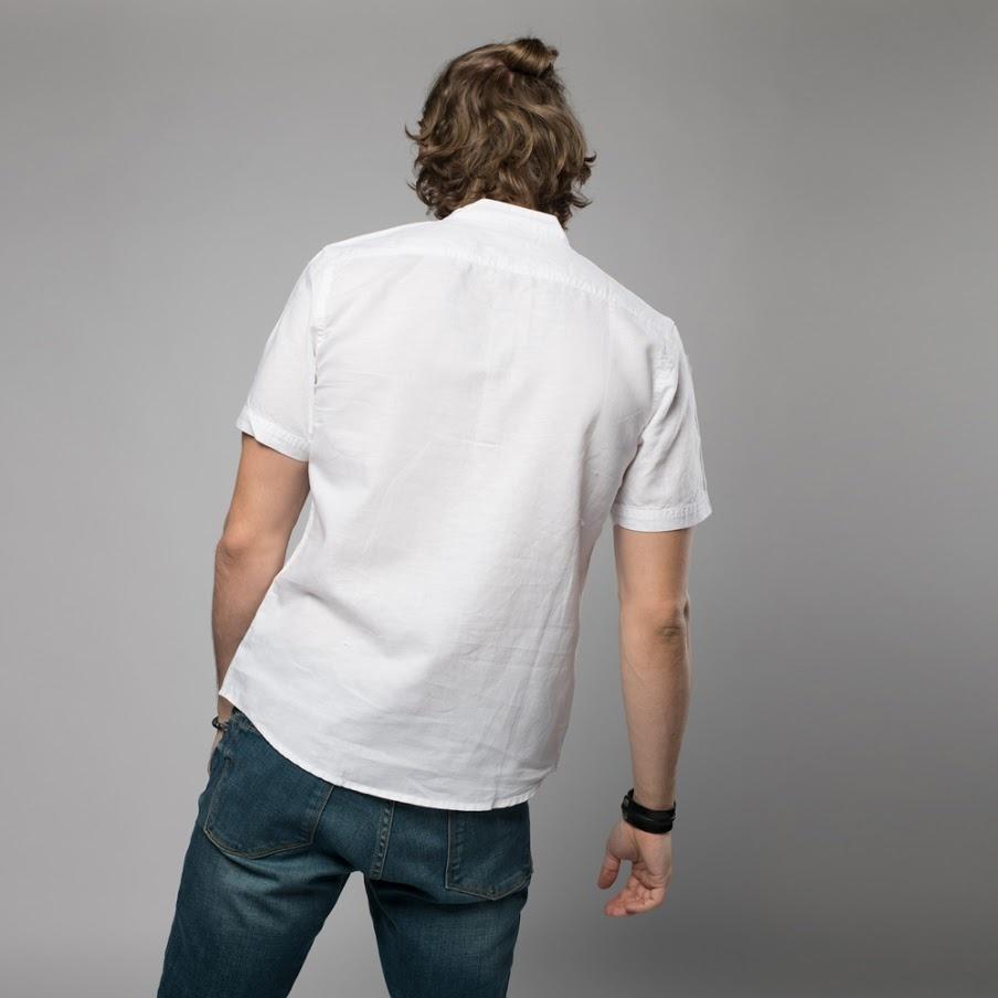 Nip/Kit Design - Mandarin Collar Linen Blend Shirt