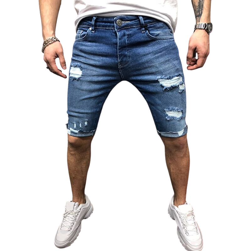 Distressed Denim Shorts