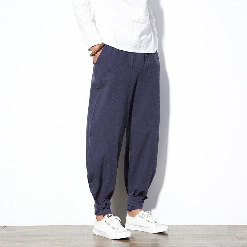 Linen Blend Harem Pants