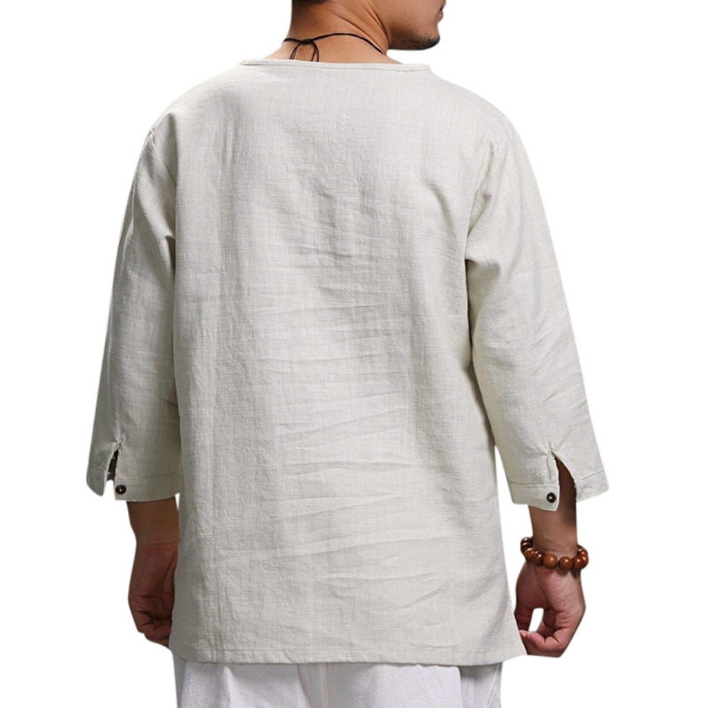 Comfortable Long Sleeve Linen Blend Shirt