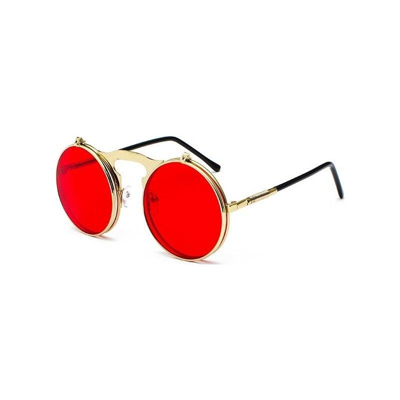 Vintage Round Flip-Up Sunglasses