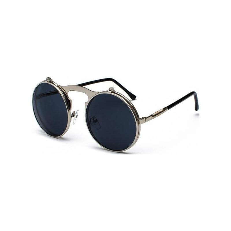 Vintage Round Flip-Up Sunglasses