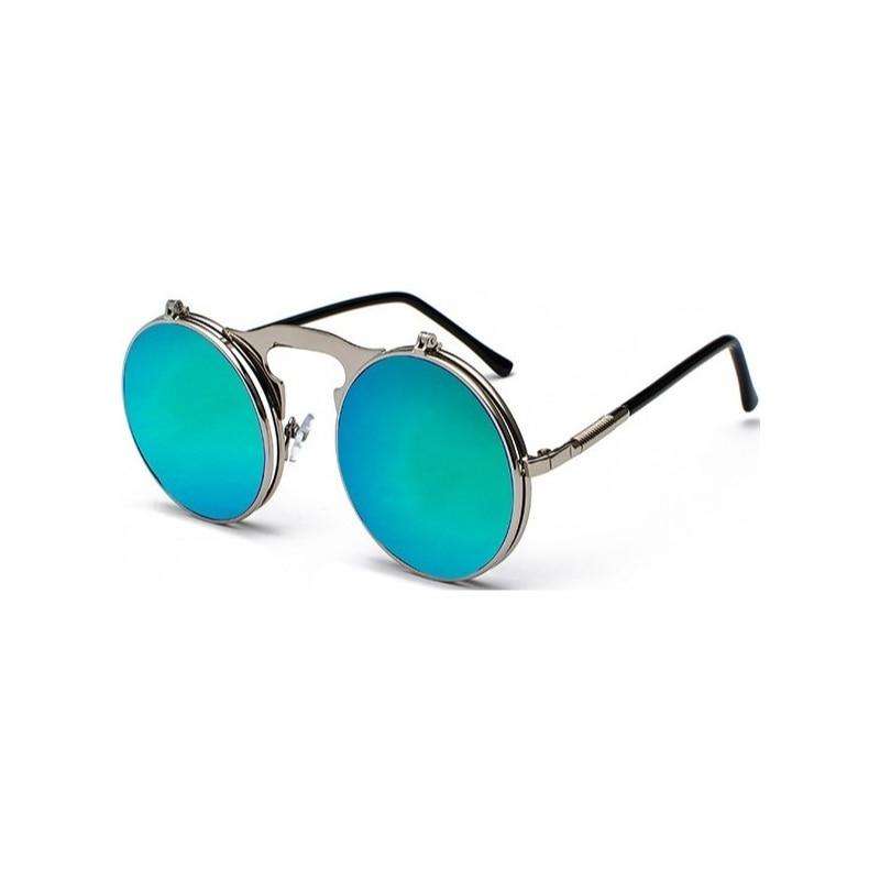 Vintage Round Flip-Up Sunglasses