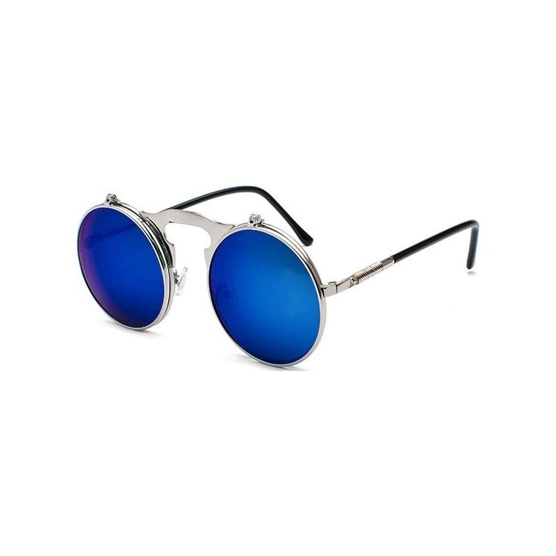Vintage Round Flip-Up Sunglasses