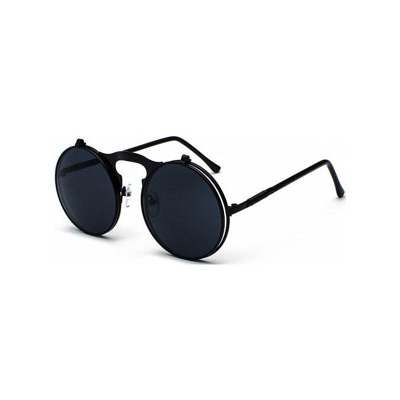 Vintage Round Flip-Up Sunglasses