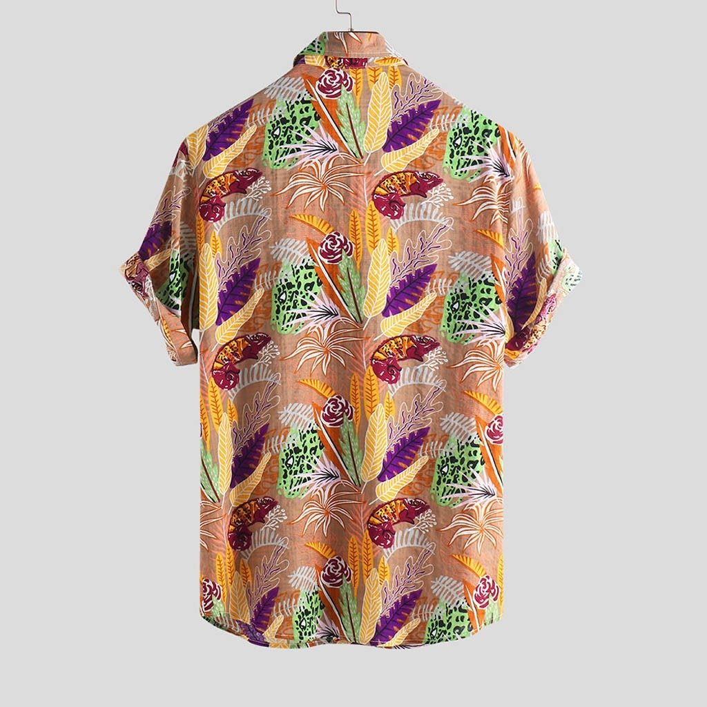 Summer Short Sleeve Button Down Shirt