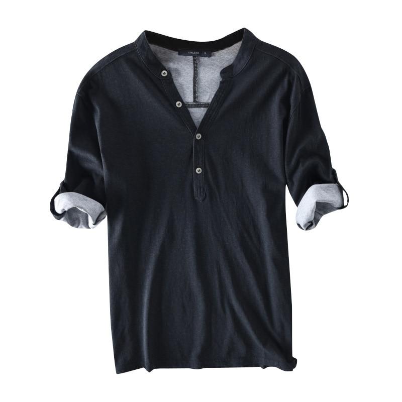 Round Neckline Polo Shirt