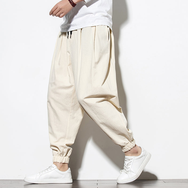 Linen Ankle Banded Joggers