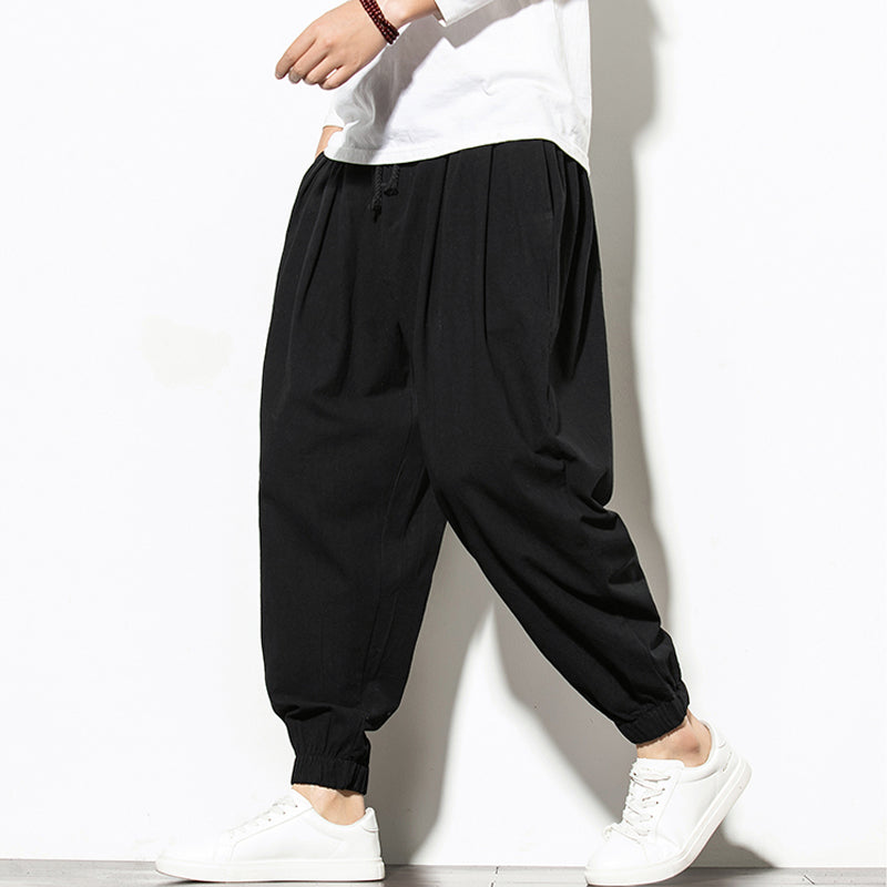 Linen Ankle Banded Joggers