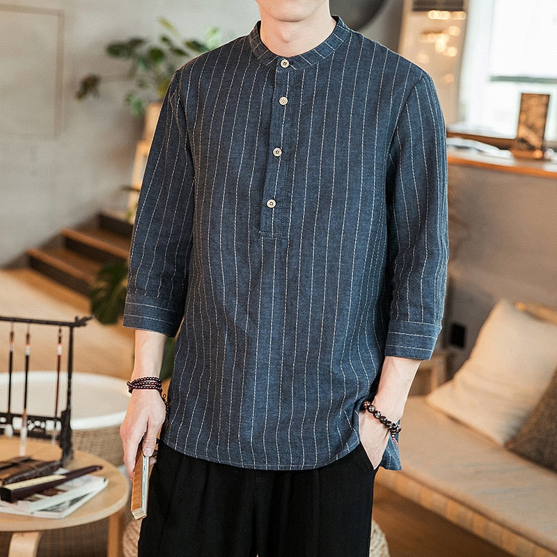 3/4 Sleeve Linen Shirt
