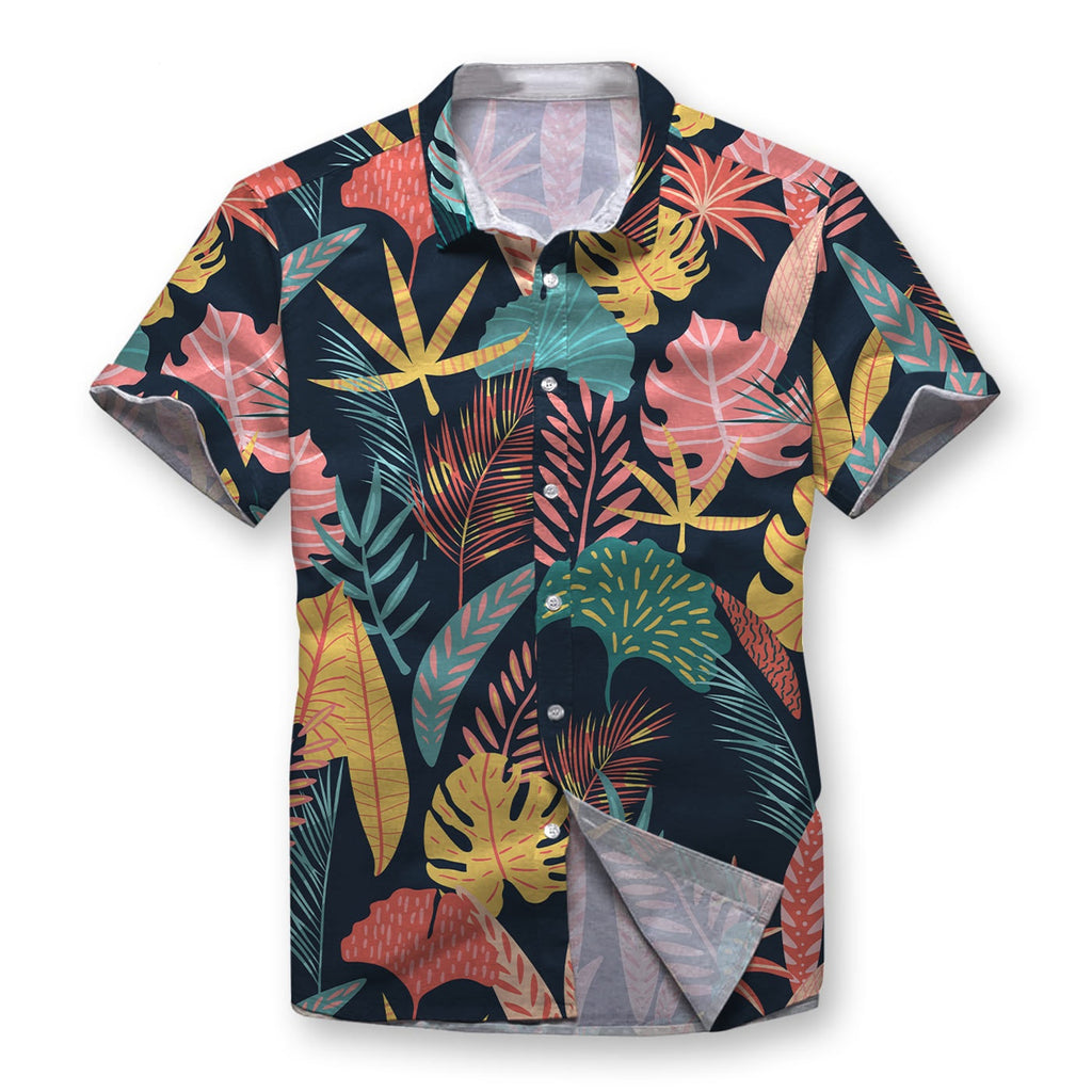 Tropical Garden Pattern Button Shirt