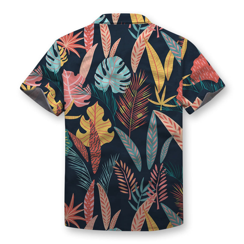 Tropical Garden Pattern Button Shirt