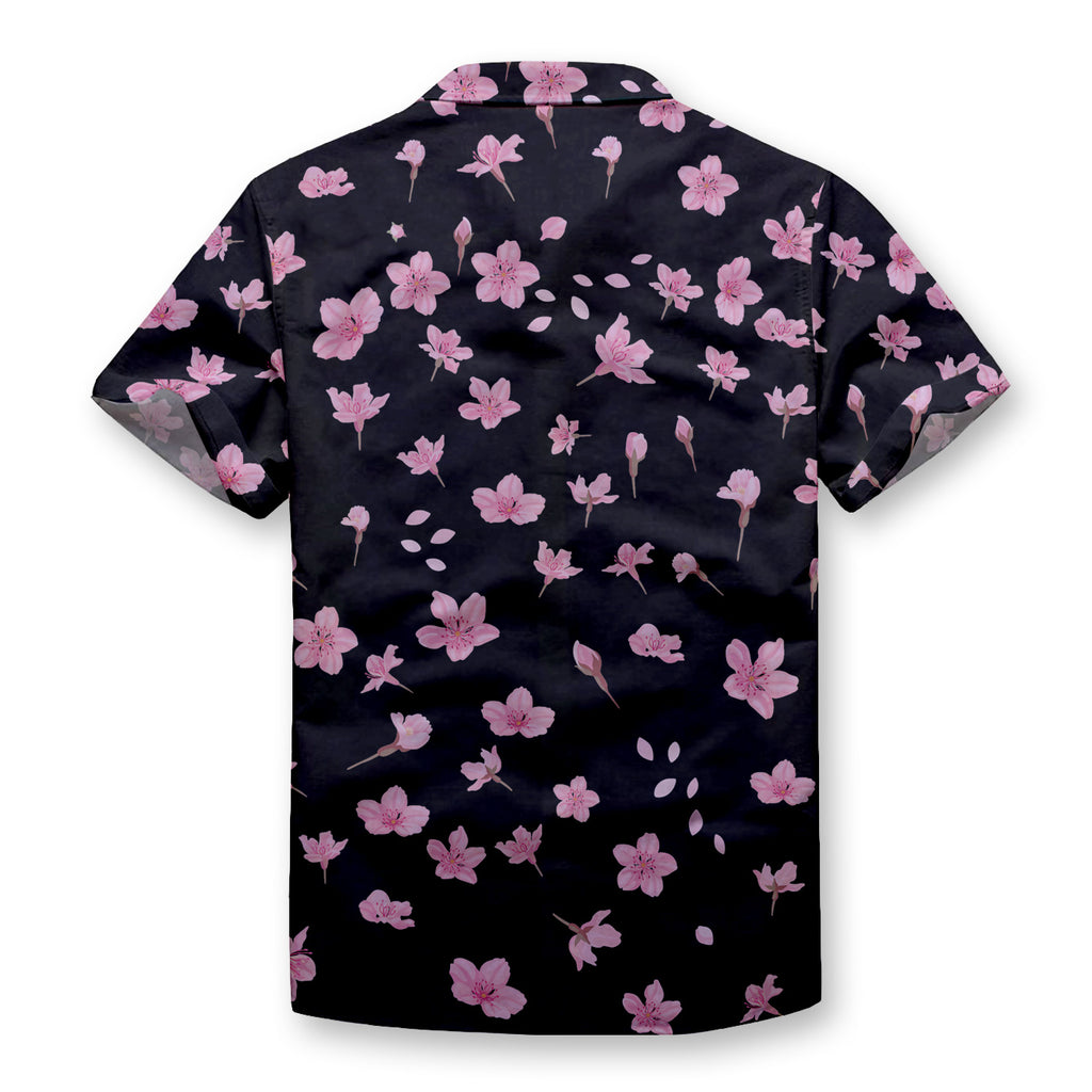 Pink Pansy Floral Button Shirt