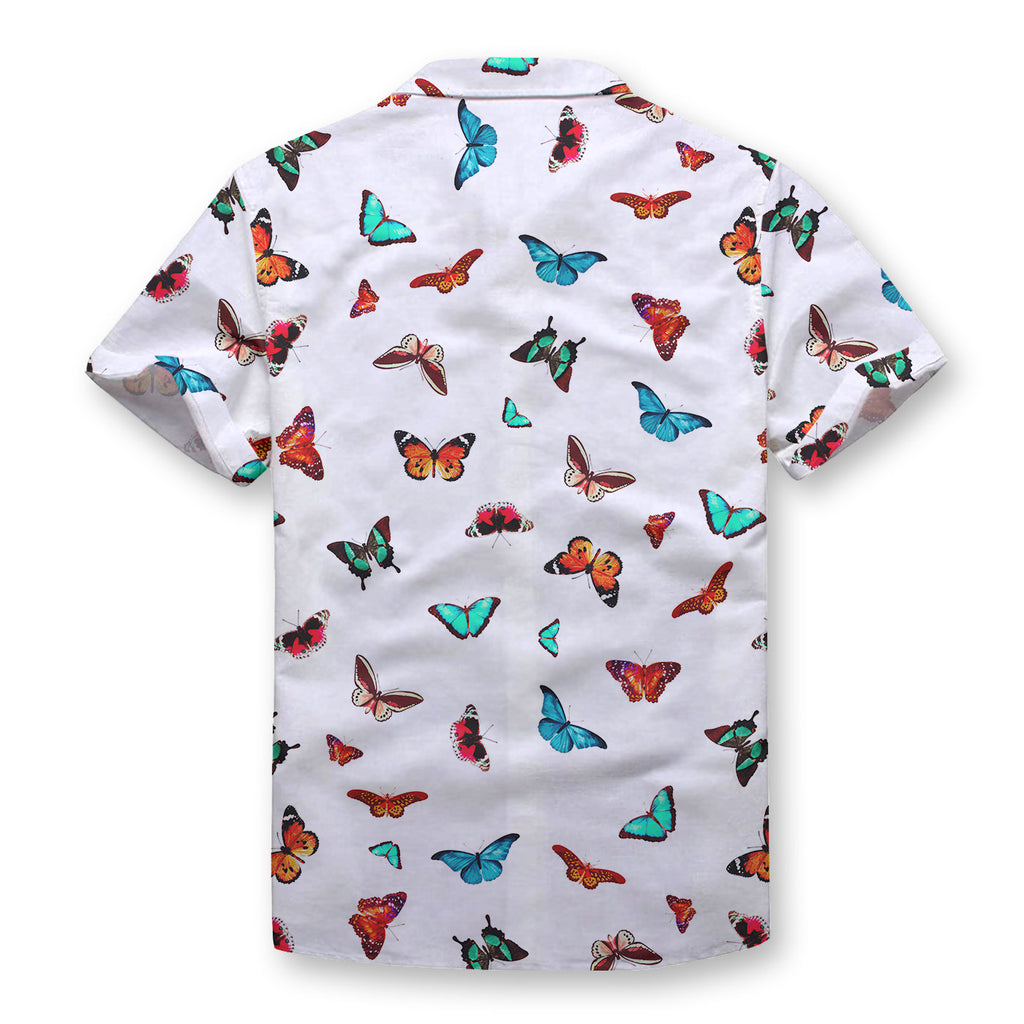 Colorful Butterfly Button Shirt