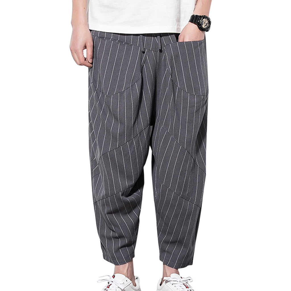 Pinstriped Harem Joggers