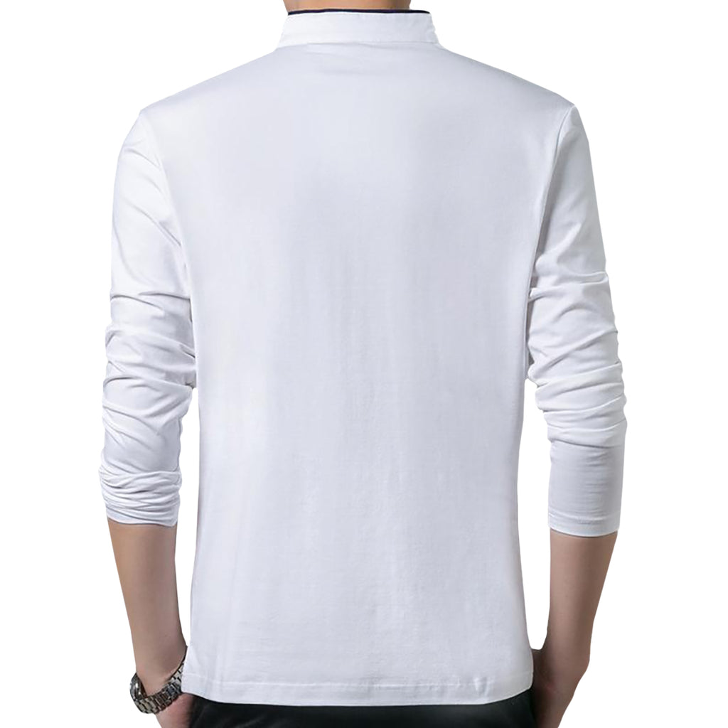 Mandarin Collar Polo Shirt