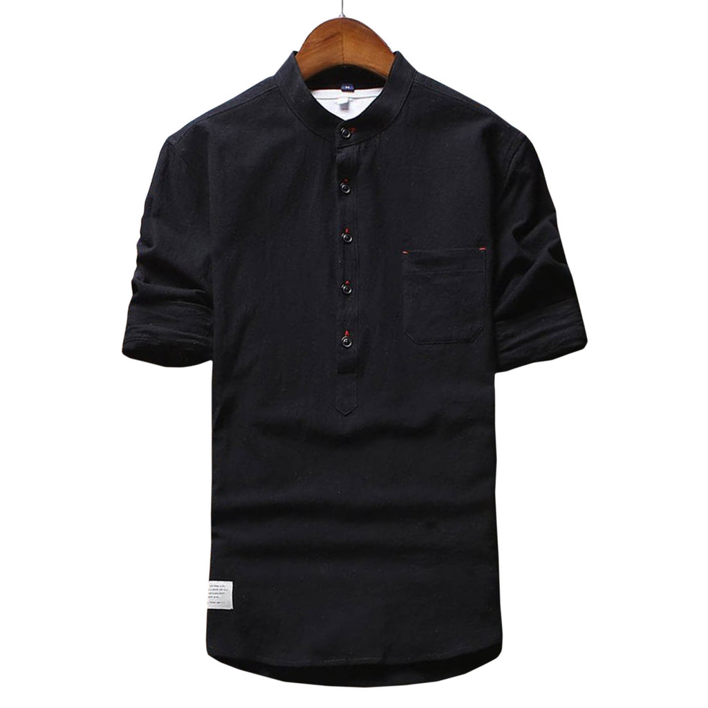 Regular-Fit Pocket Linen Blend Shirt