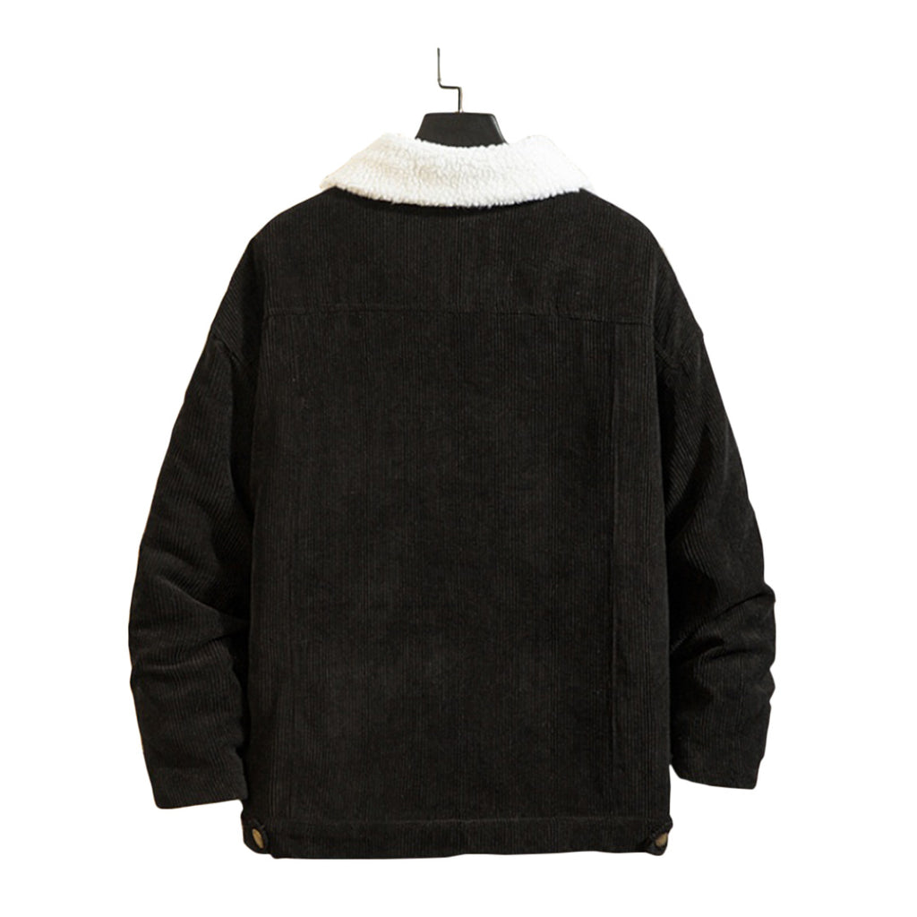 Warm Corduroy Button-Up Jacket