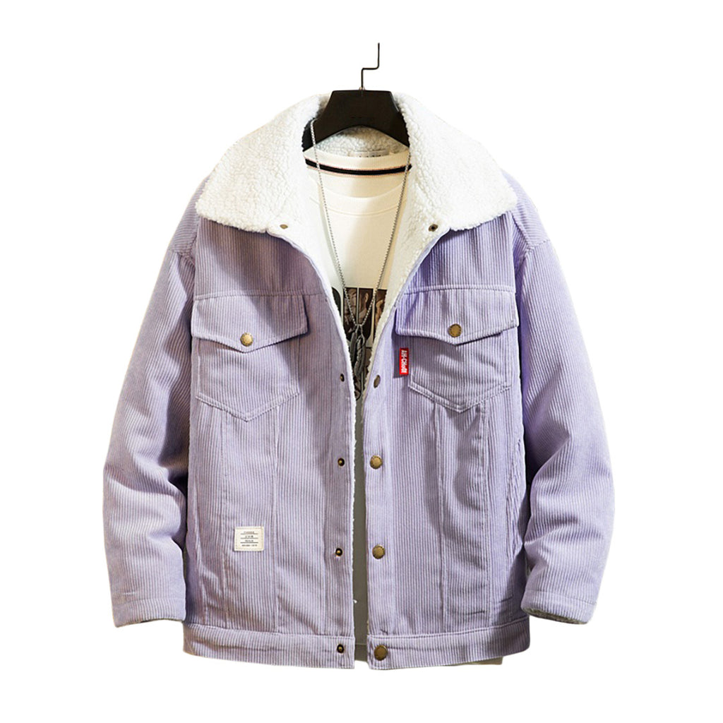 Warm Corduroy Button-Up Jacket