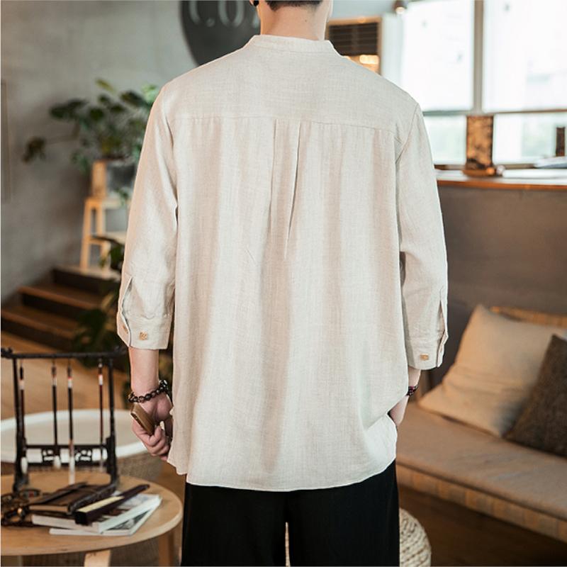 Light Henley Linen Blend Shirt