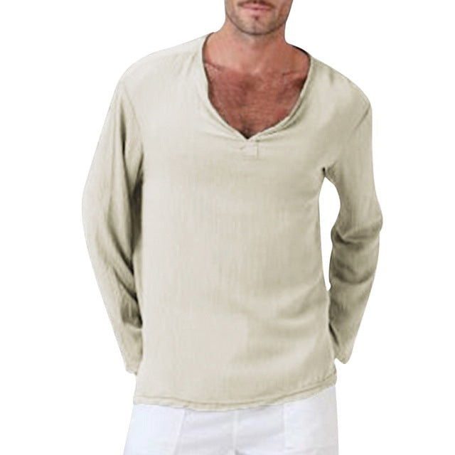 Light Deep V-Necked Shirt