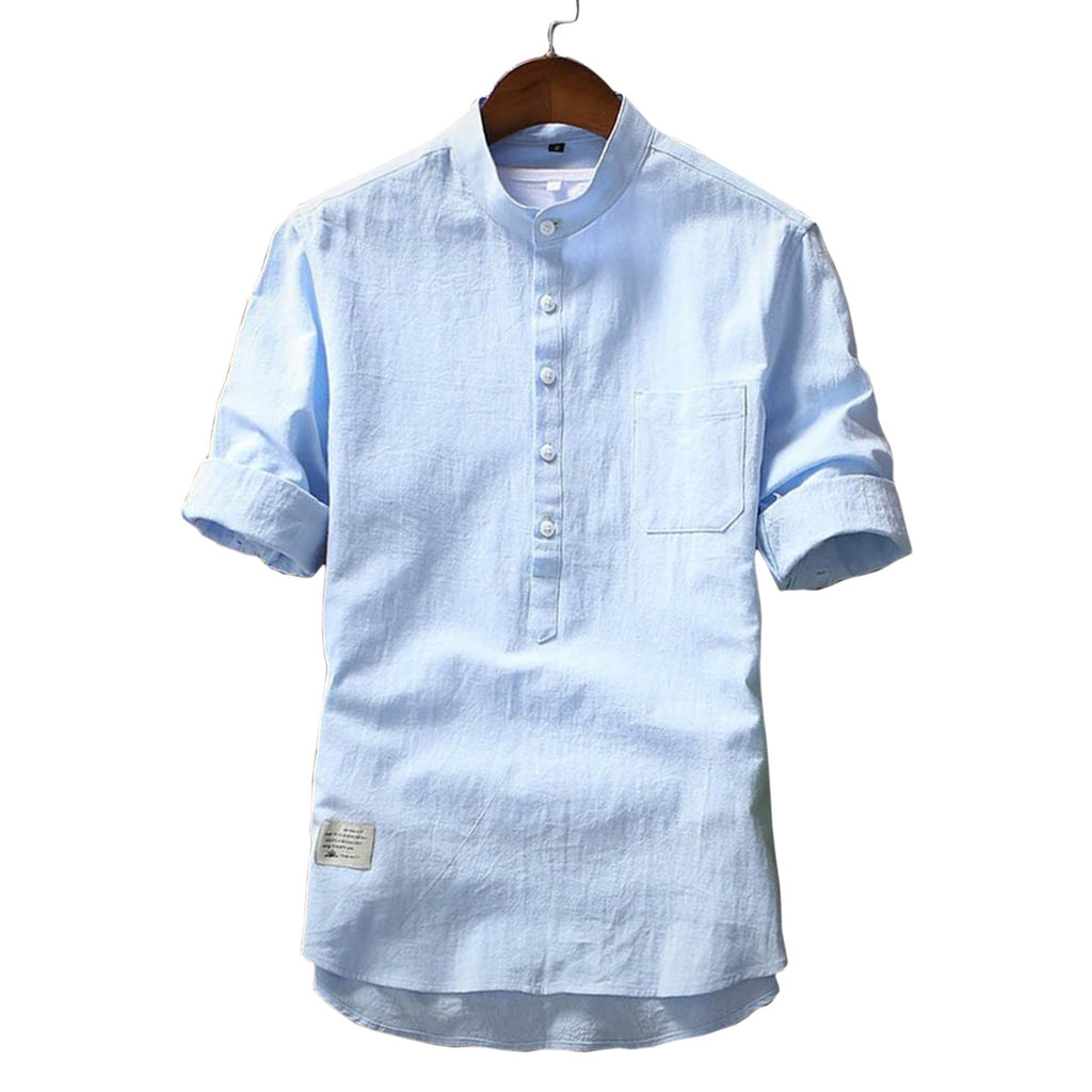 Regular-Fit Pocket Linen Blend Shirt