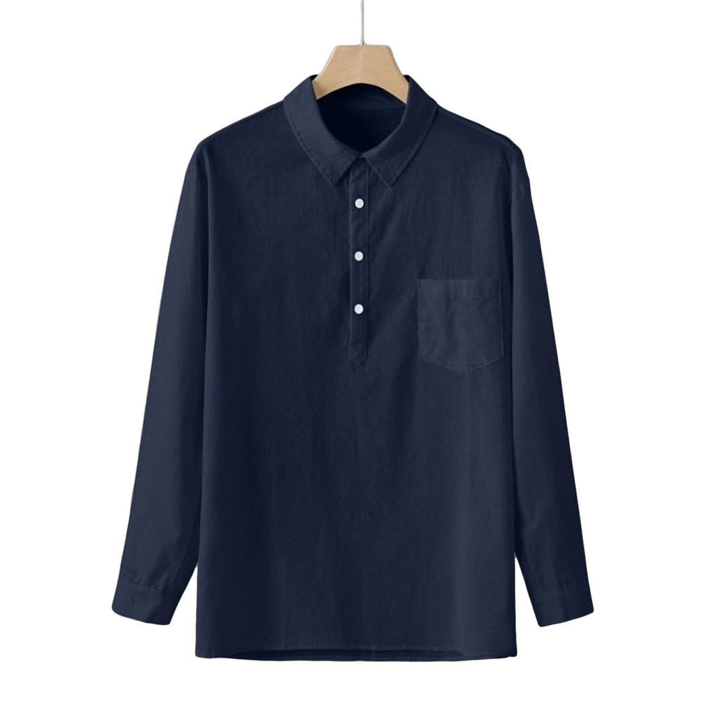 Solid Linen Blend Shirt