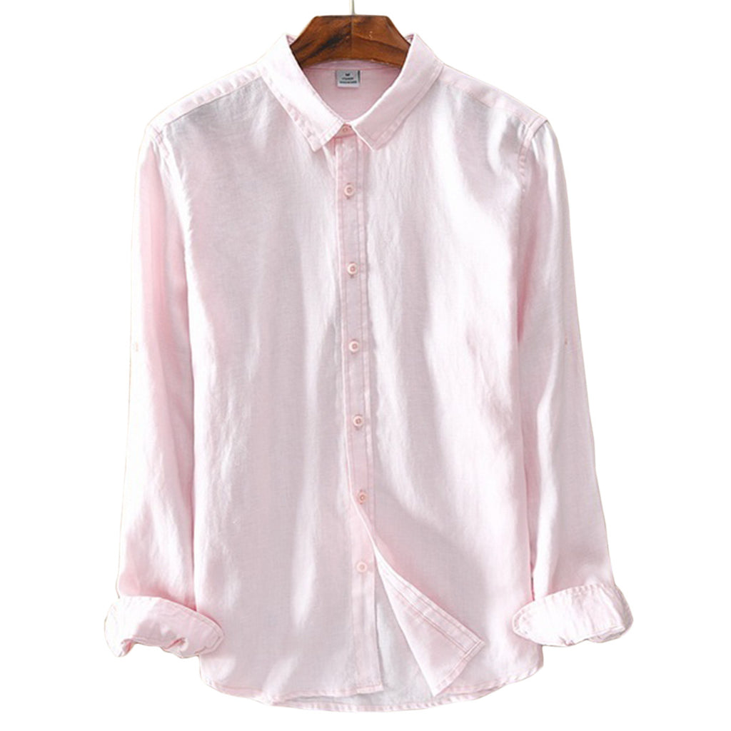 Breathable Linen Blend Button Shirt