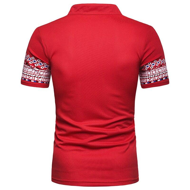 Ashton Mandarin Collared V-Neck Polo Shirt