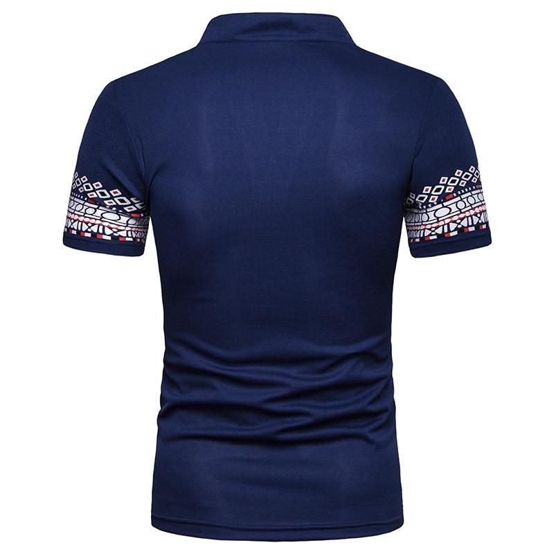 Ashton Mandarin Collared V-Neck Polo Shirt