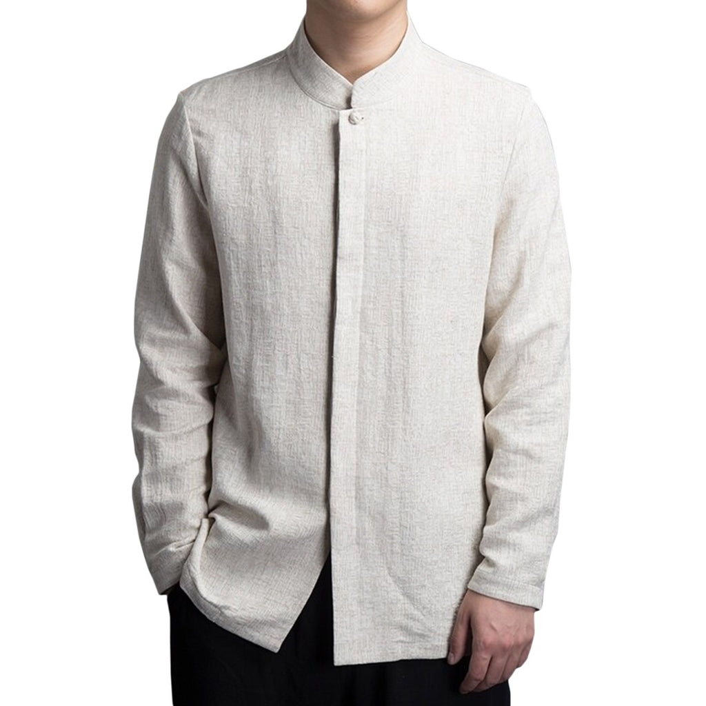 Linen Blend Long Sleeve Pull Over