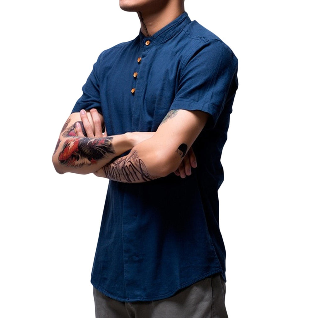 Simple Linen Blend Shirt