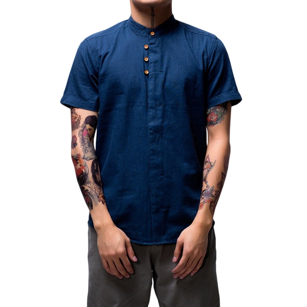 Simple Linen Blend Shirt