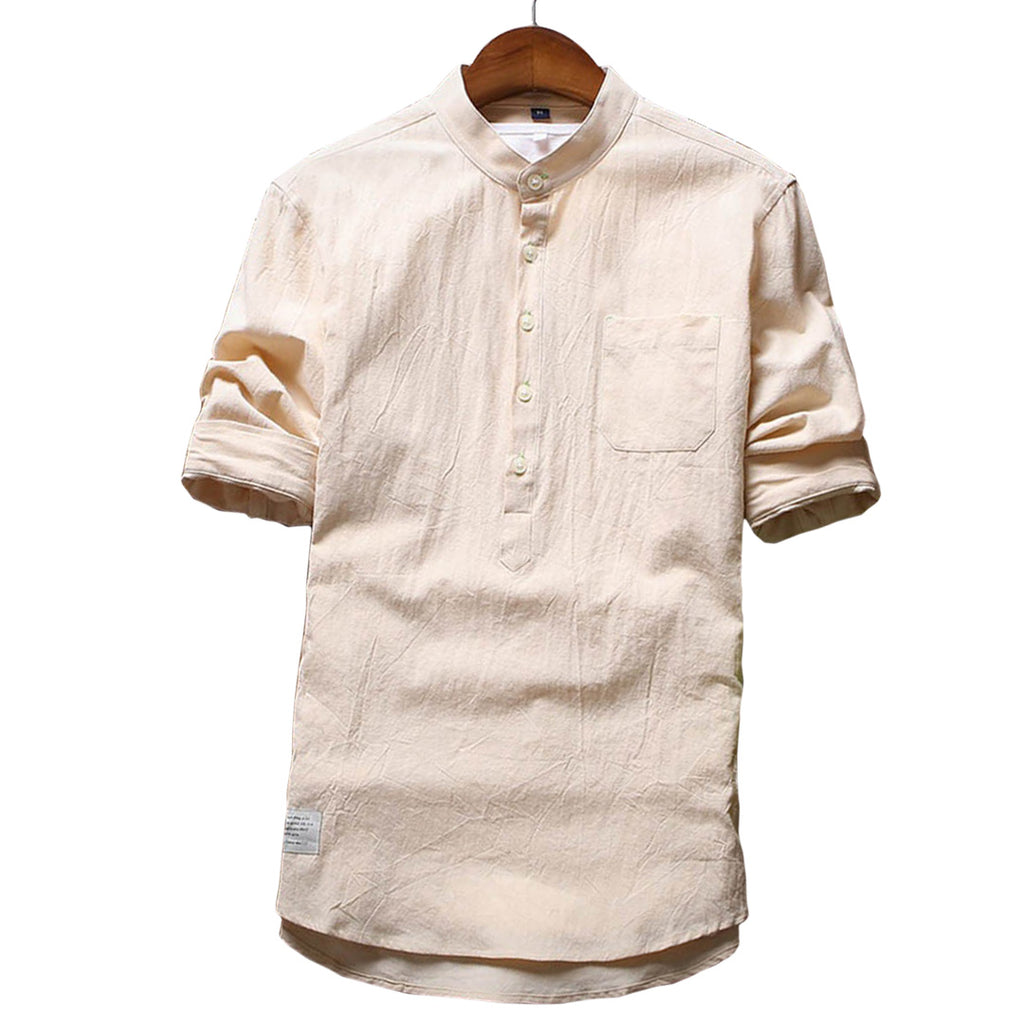 Regular-Fit Pocket Linen Blend Shirt