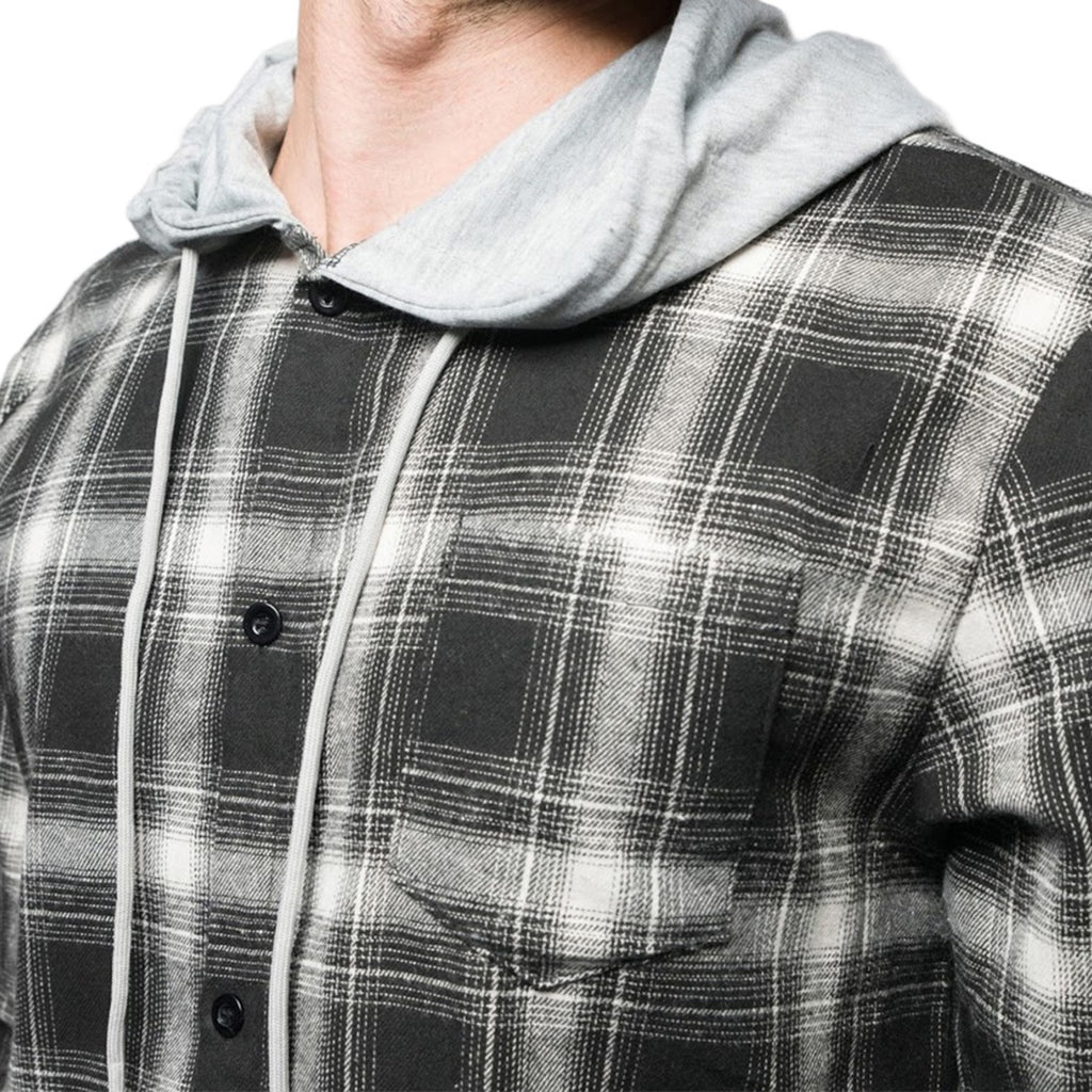 Dark Gray Hooded Shirt
