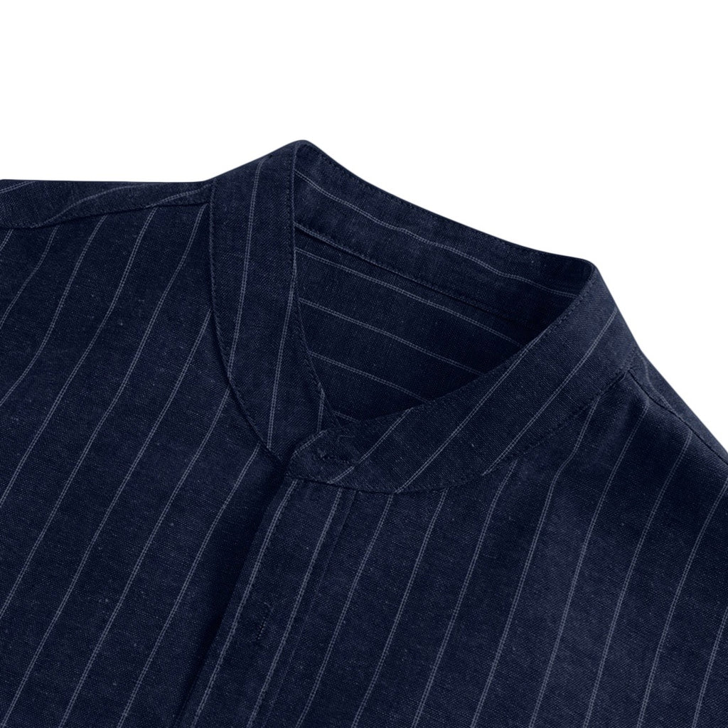 Linen Blend Button-Down Shirt