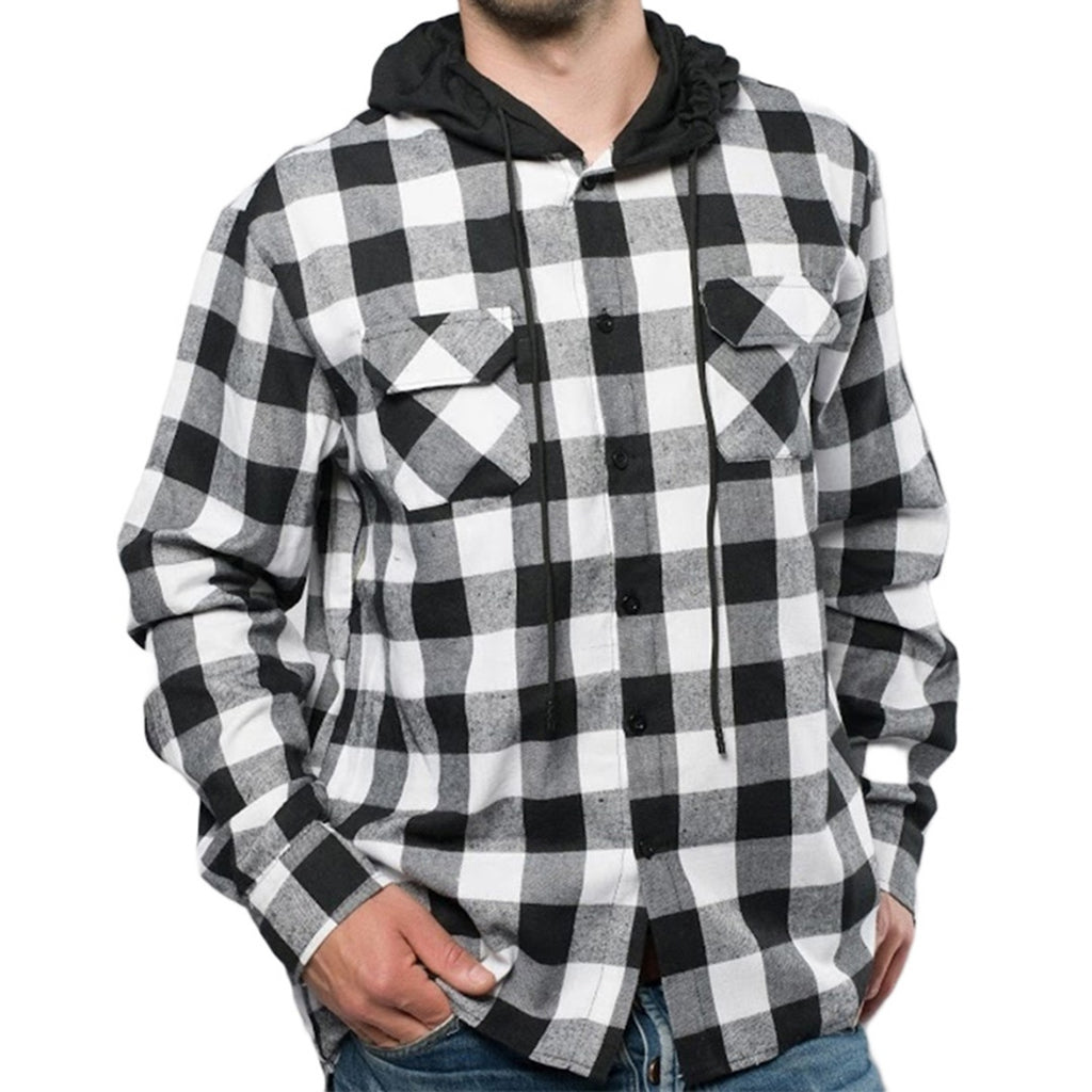 Hooded Plaid Shirt