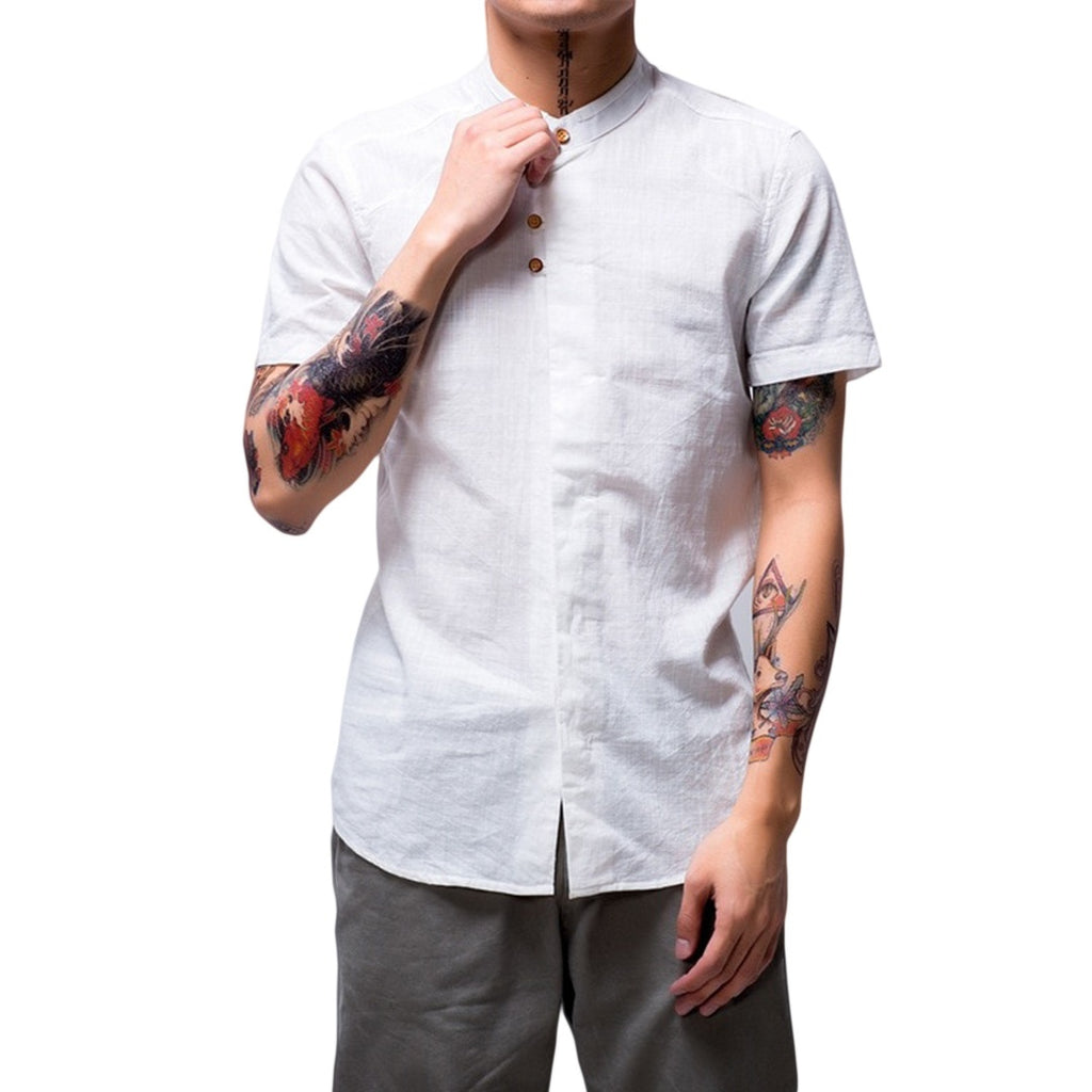 Simple Linen Blend Shirt
