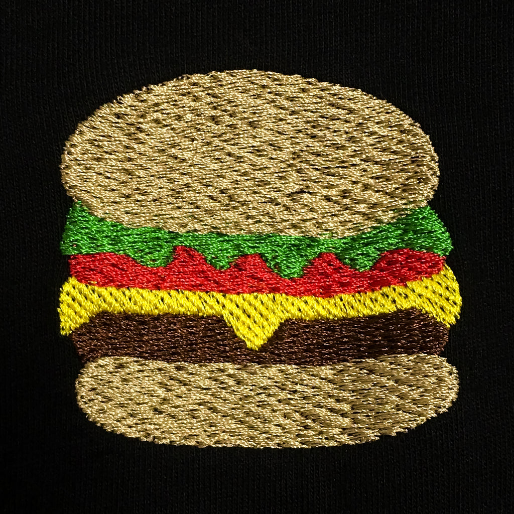 Burger Embroidered T-Shirt